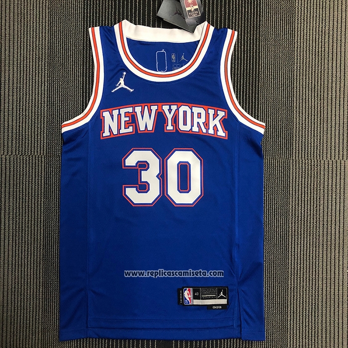 Camiseta New York Knicks Julius Randl #30 Statement 2020-21 Azul